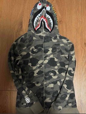 BAPE 1st Camo Shark Full Zip Hoodie ‘Green’
